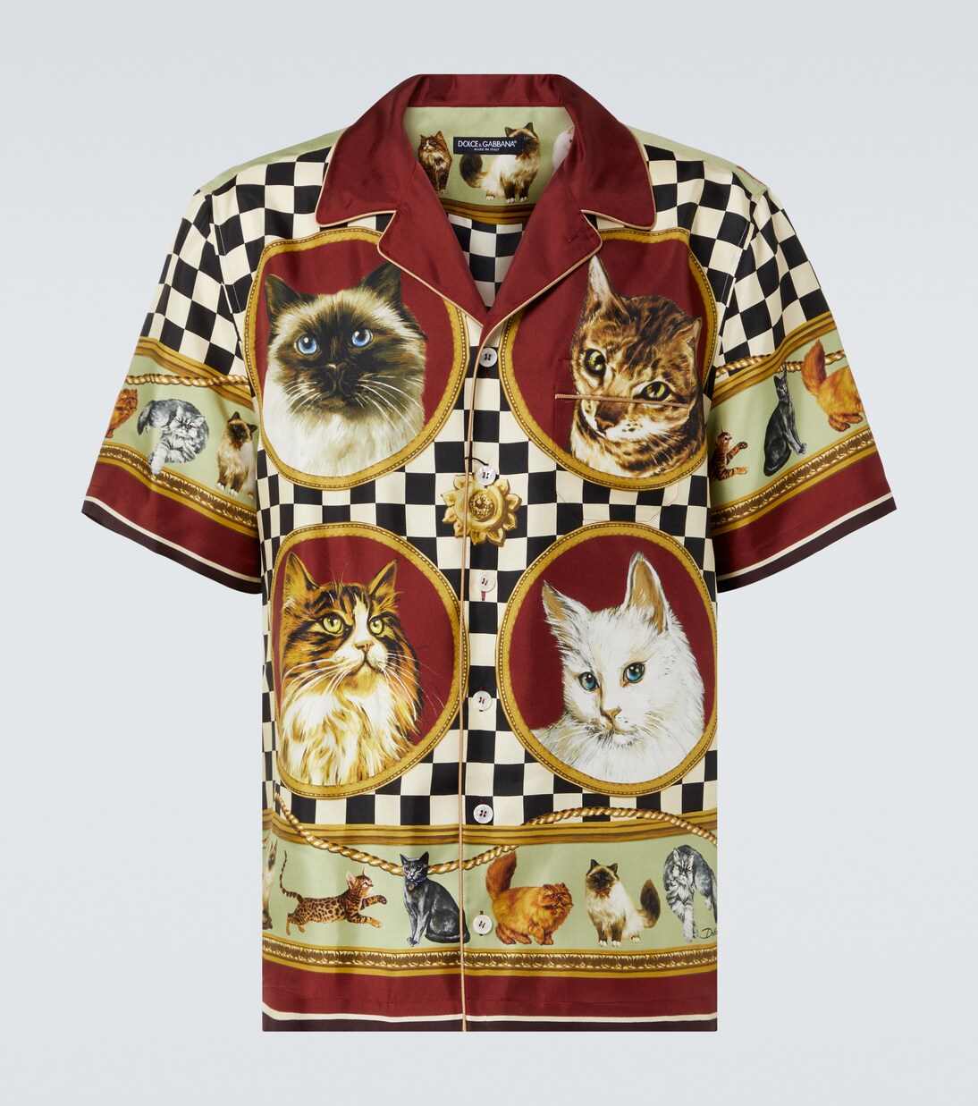 Dolce & Gabbana Multicolor Lemon Silk Stretch T-Shirt