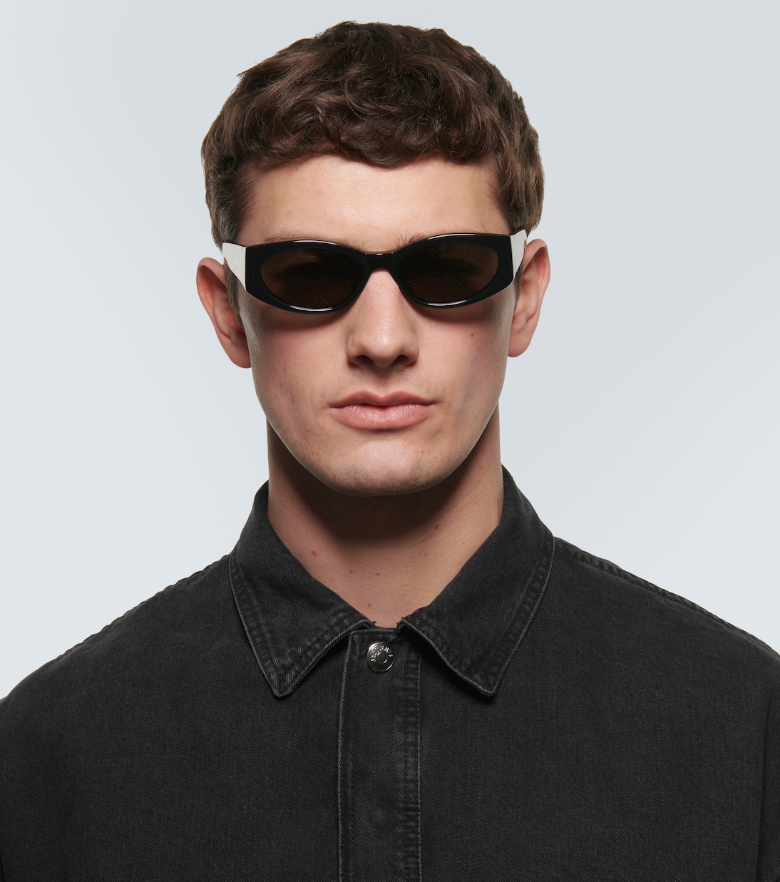 Ovale Sonnenbrille Les Lunettes Ovalo in Schwarz - Jacquemus  