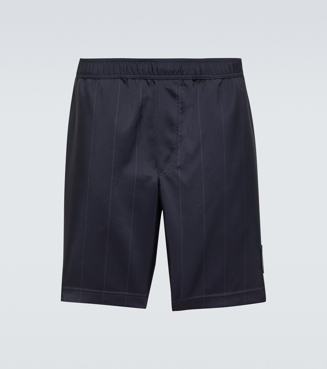 Brunello Cucinelli Blue Linen Bermuda Shorts main image 1