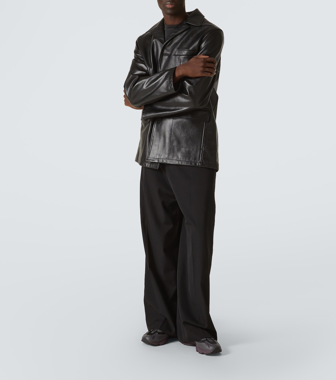 new balance leather sneakers