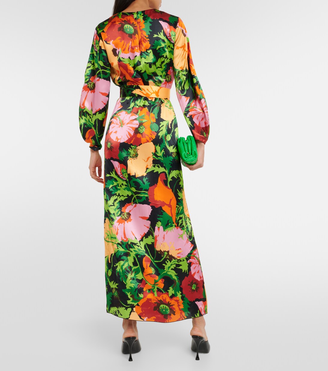 Lindy Floral Satin Maxi Dress main image 1