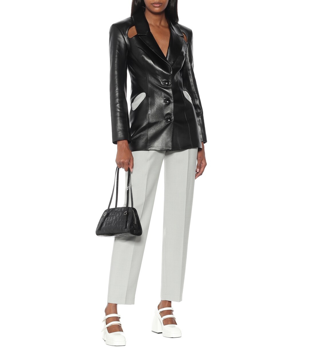 nodaleto bulla babies 85 black leather pumps