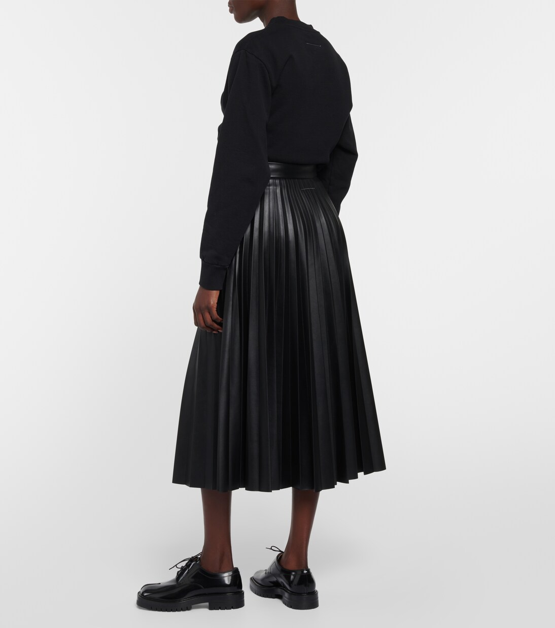 High-Rise-Midirock in Schwarz - MM 6 Maison Margiela | Mytheresa 