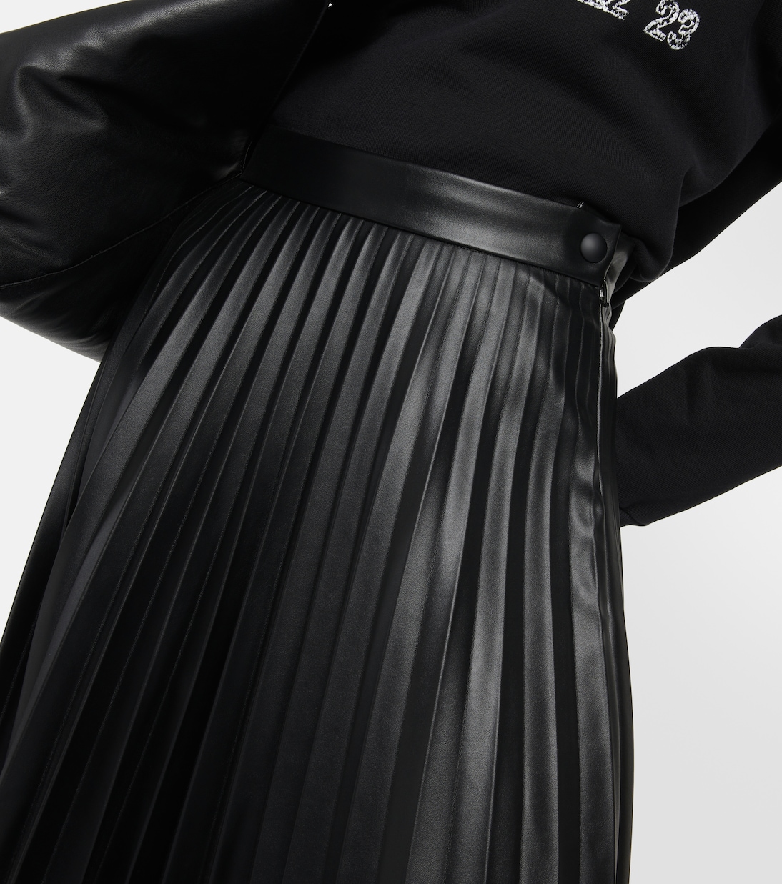 High-Rise-Midirock in Schwarz - MM 6 Maison Margiela | Mytheresa 