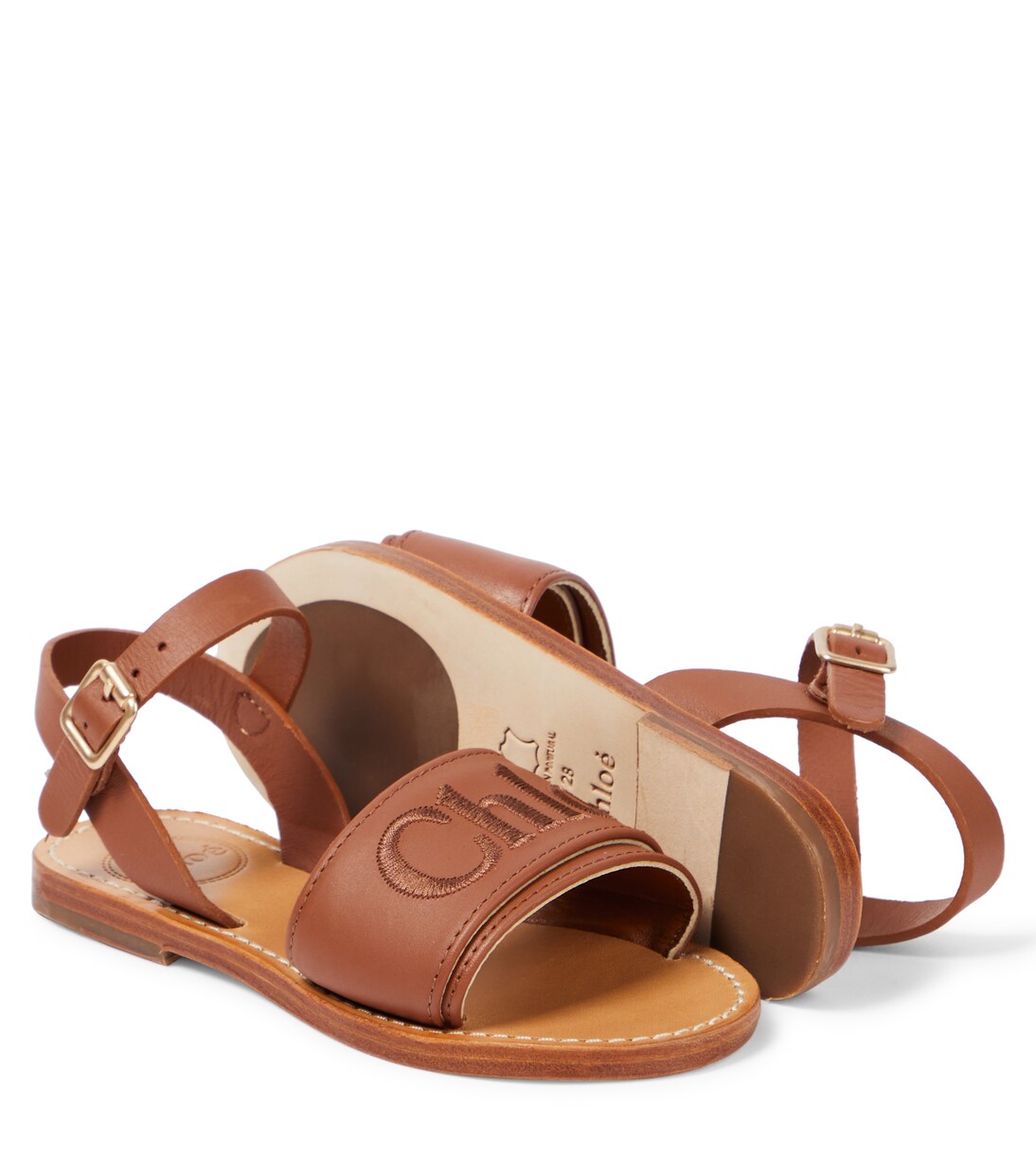 Sandalen aus Leder in Braun - Chloe Kids | Mytheresa