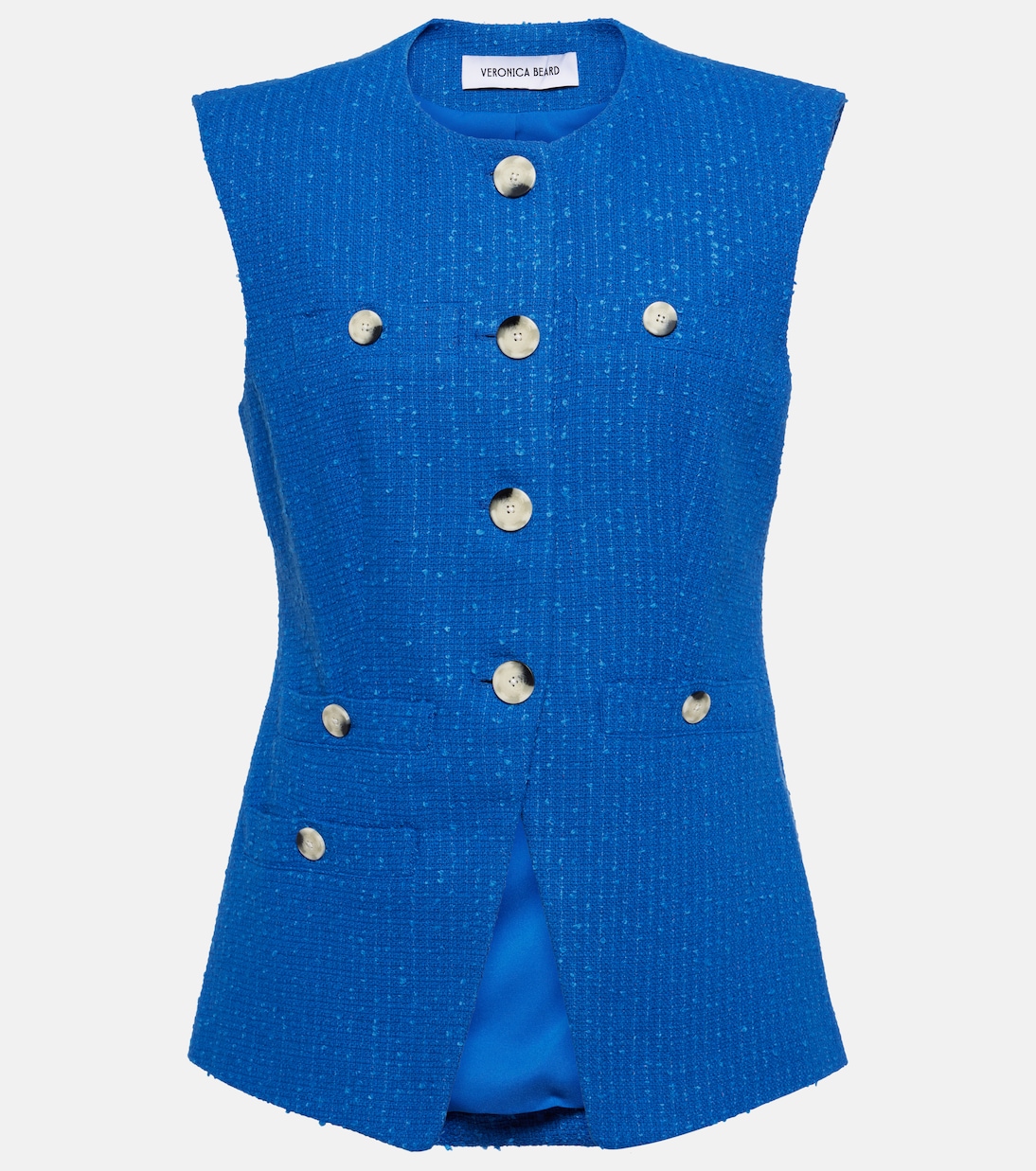 Gilet Tamara in tweed di misto cotone | Veronica Beard