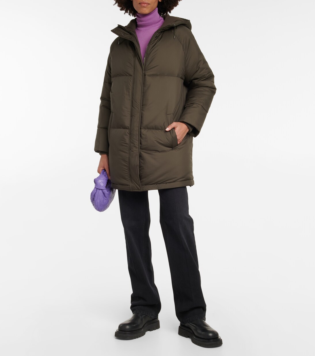 Quilted down parka jacket clearance