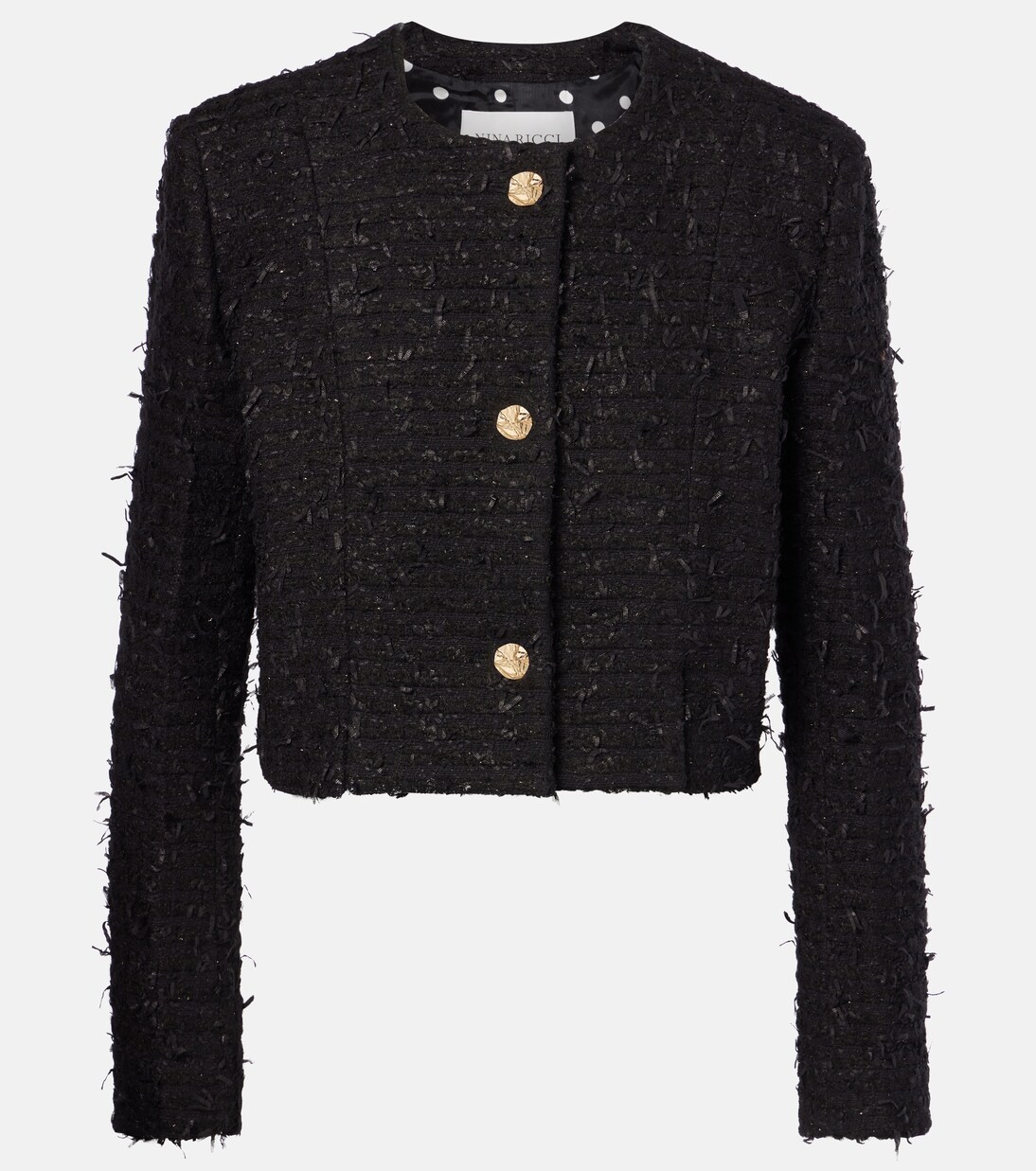 Cotton-blend tweed jacket in black - Nina Ricci | Mytheresa