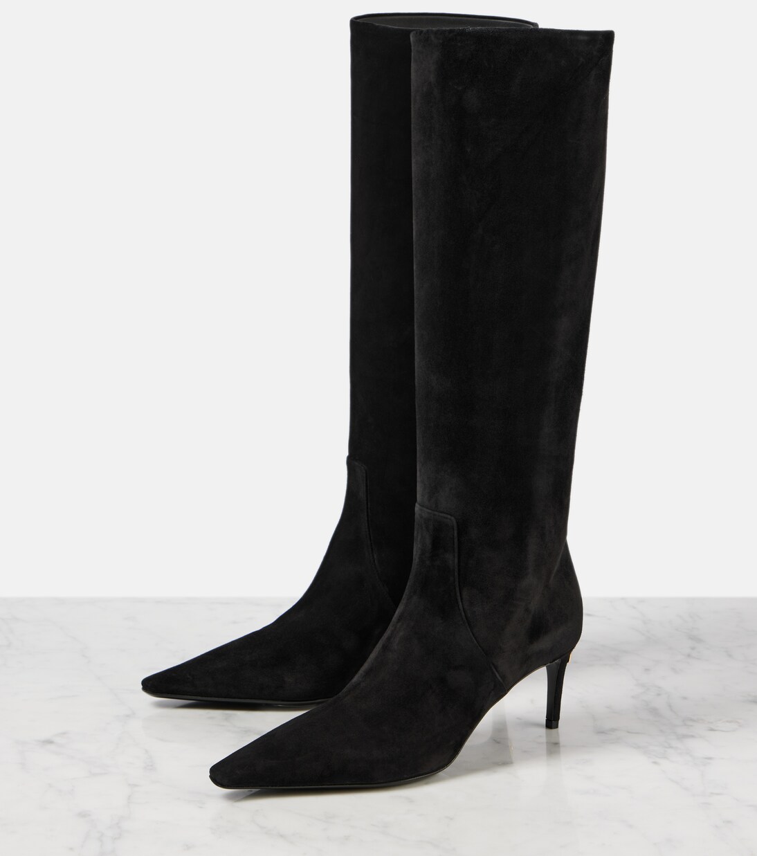 Dolce & Gabbana Black Suede Short Boots Sandals Shoes main image 0