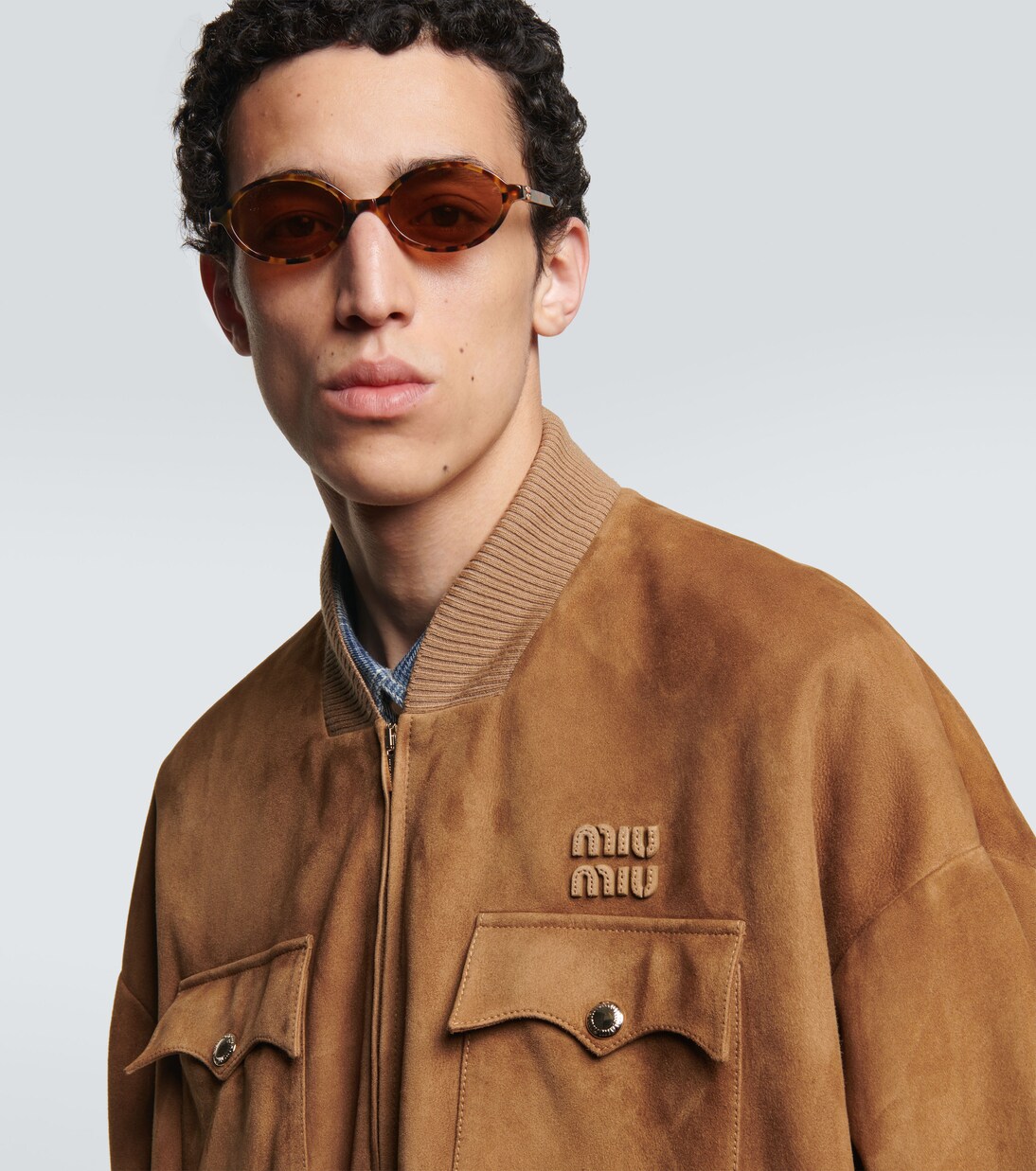 Ovale Sonnenbrille in Braun - Miu Miu | Mytheresa 