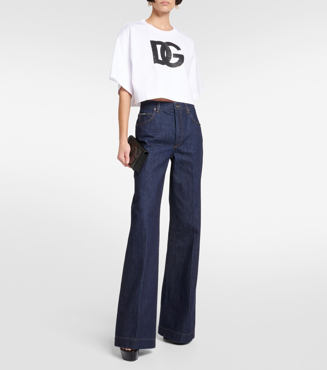 Cropped-Top aus Baumwoll-Jersey in Weiß - Dolce Gabbana | Mytheresa