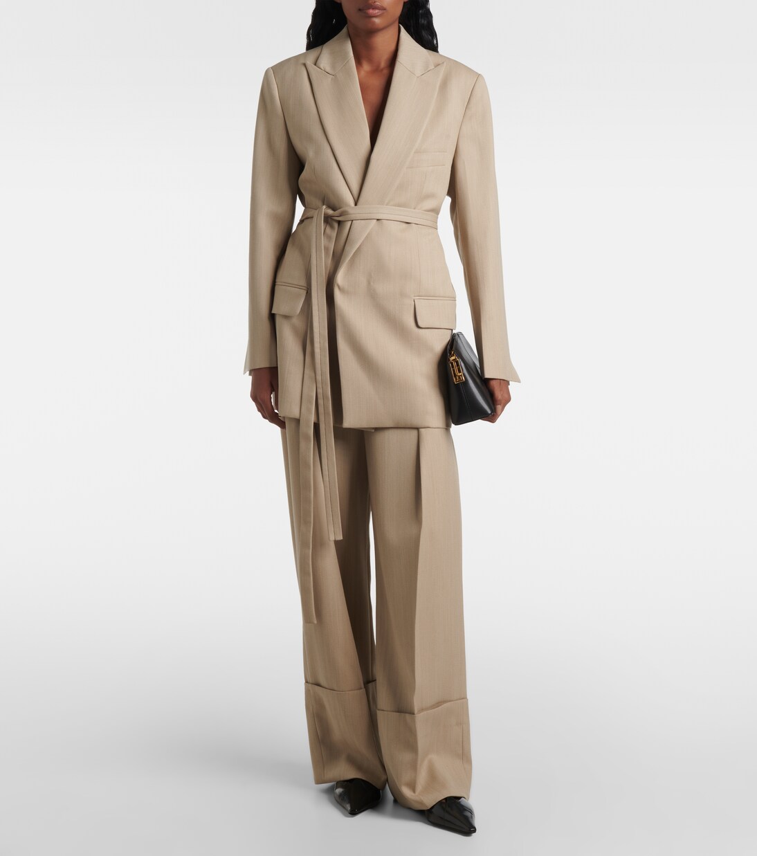 Belted Wool Blazer