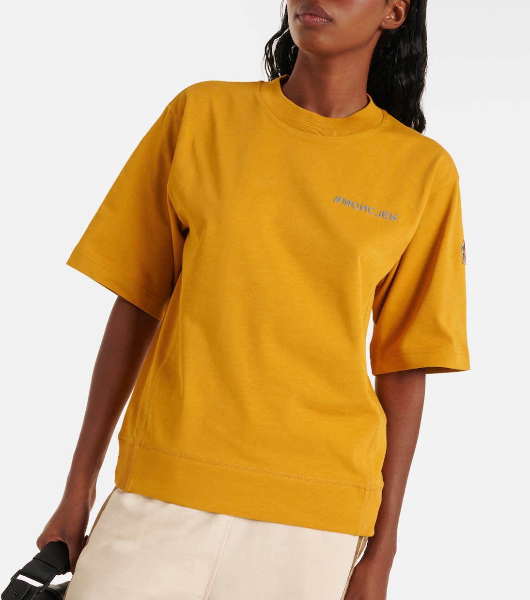 T-Shirt aus Baumwoll-Jersey in Gelb - Moncler Grenoble | Mytheresa