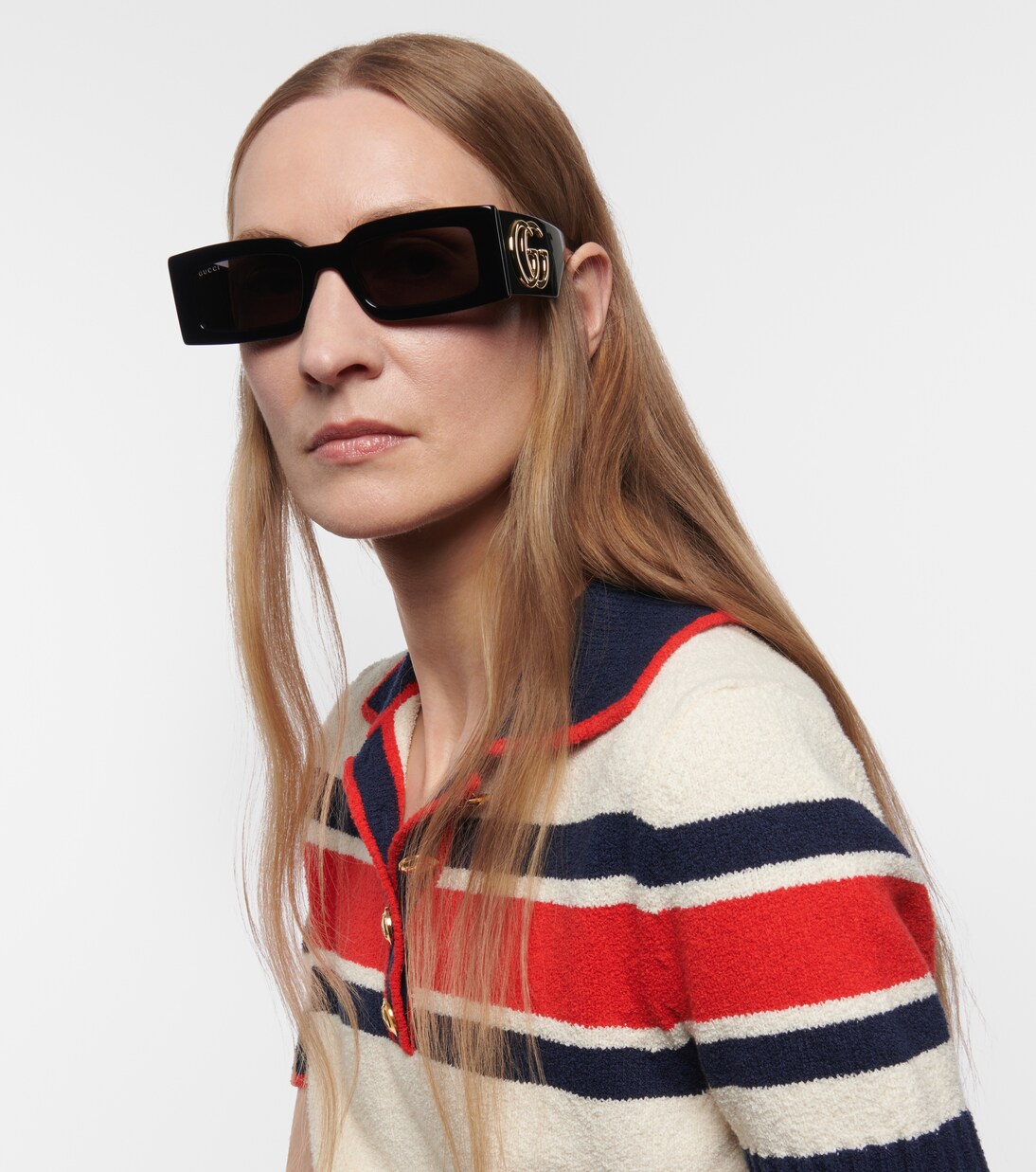 Gafas de sol rectangulares con GG | Gucci