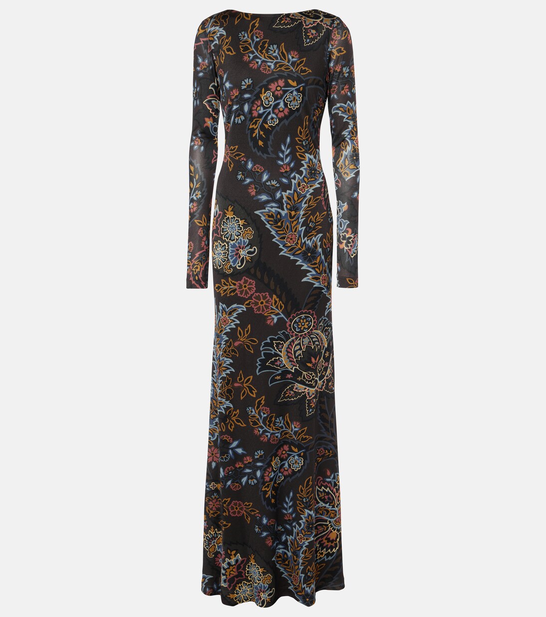 Ethereal Bloom Maxi Dress in Black