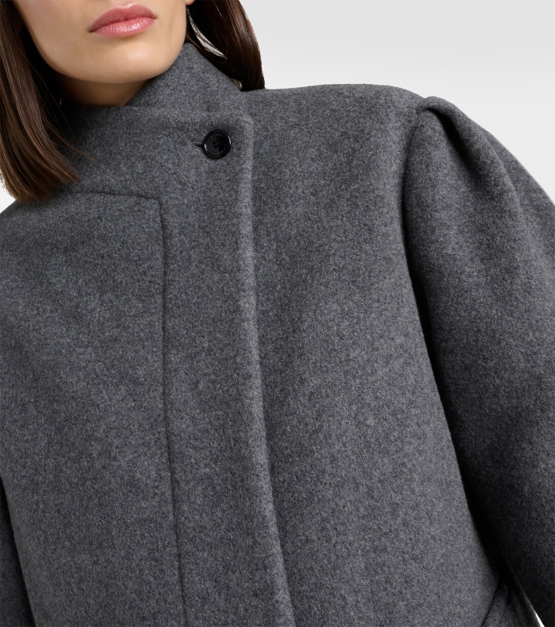 Oversize-Jacke aus einem Wollgemisch in Grau - Isabel Marant