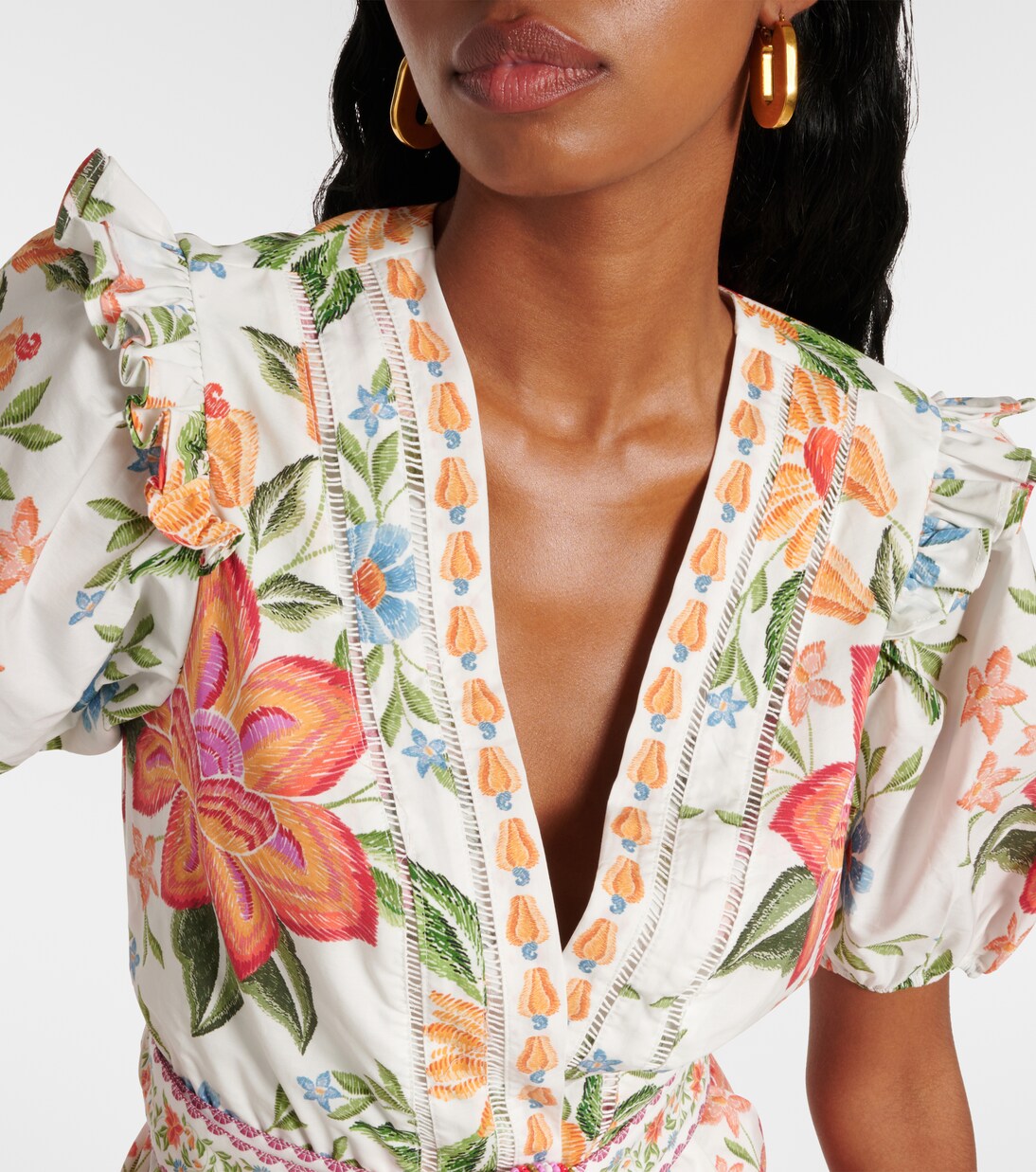 Playsuit Bloom Garden aus Baumwolle in Multicolor - Farm Rio 