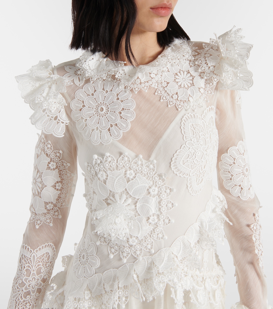 Robe Matchmaker aus Seide und Leinen in Weiß - Zimmermann | Mytheresa