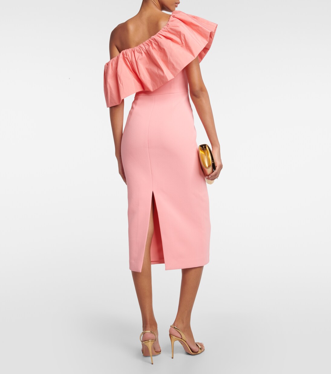 Brittany oneshoulder midi dress in pink Rebecca Vallance Mytheresa