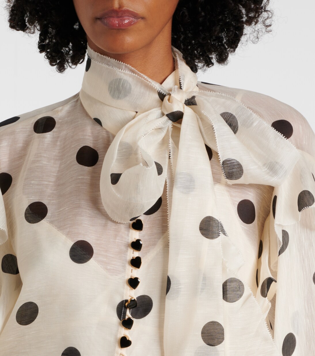 The Polka Dot Linen Blouse