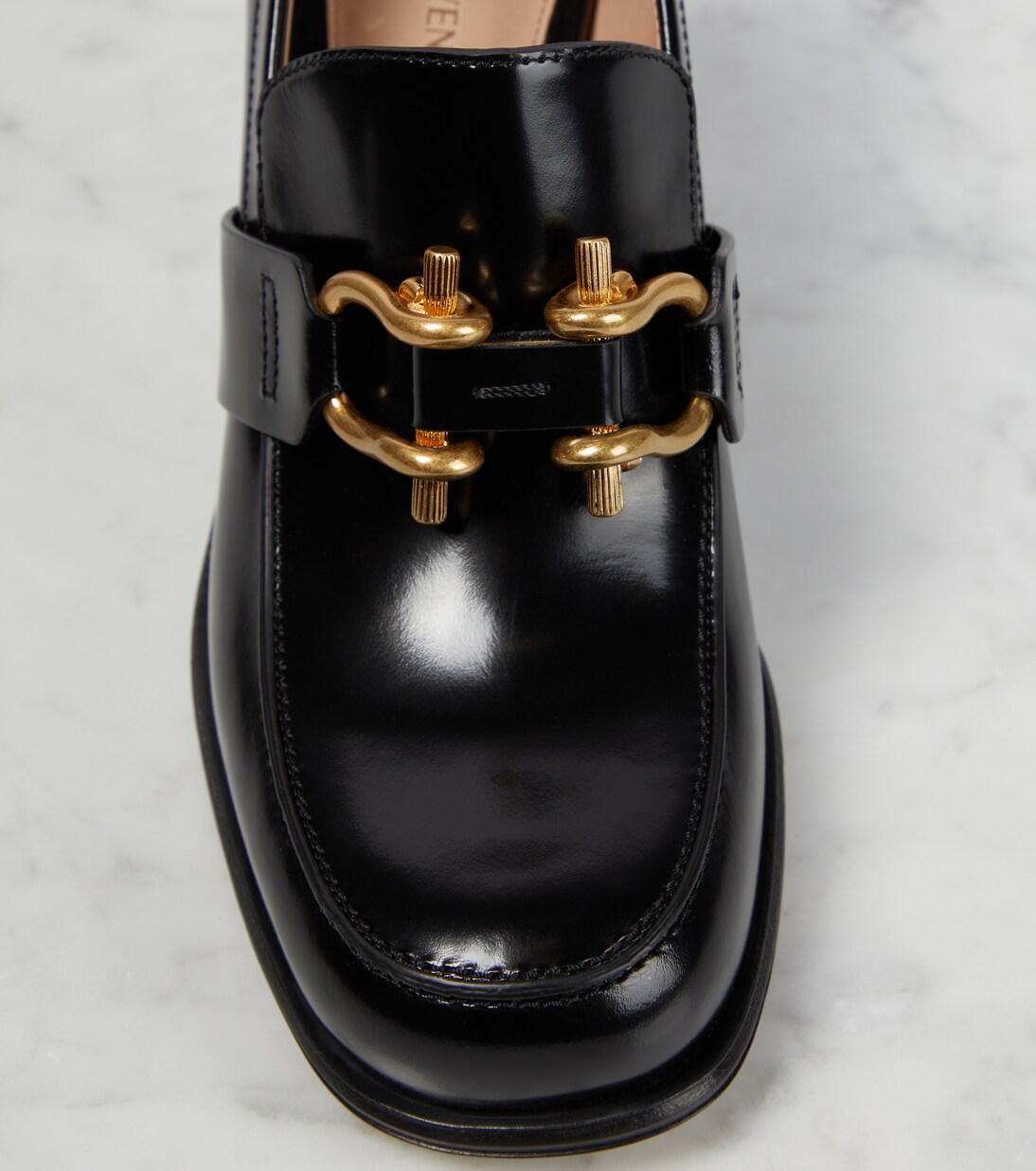 Loafer-Pumps Monsieur 70 aus Leder in Schwarz - Bottega Veneta  