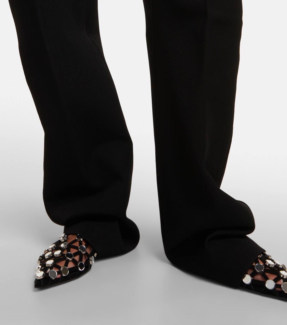 The Always The Moment Black Satin Wide Leg Pants main image 1