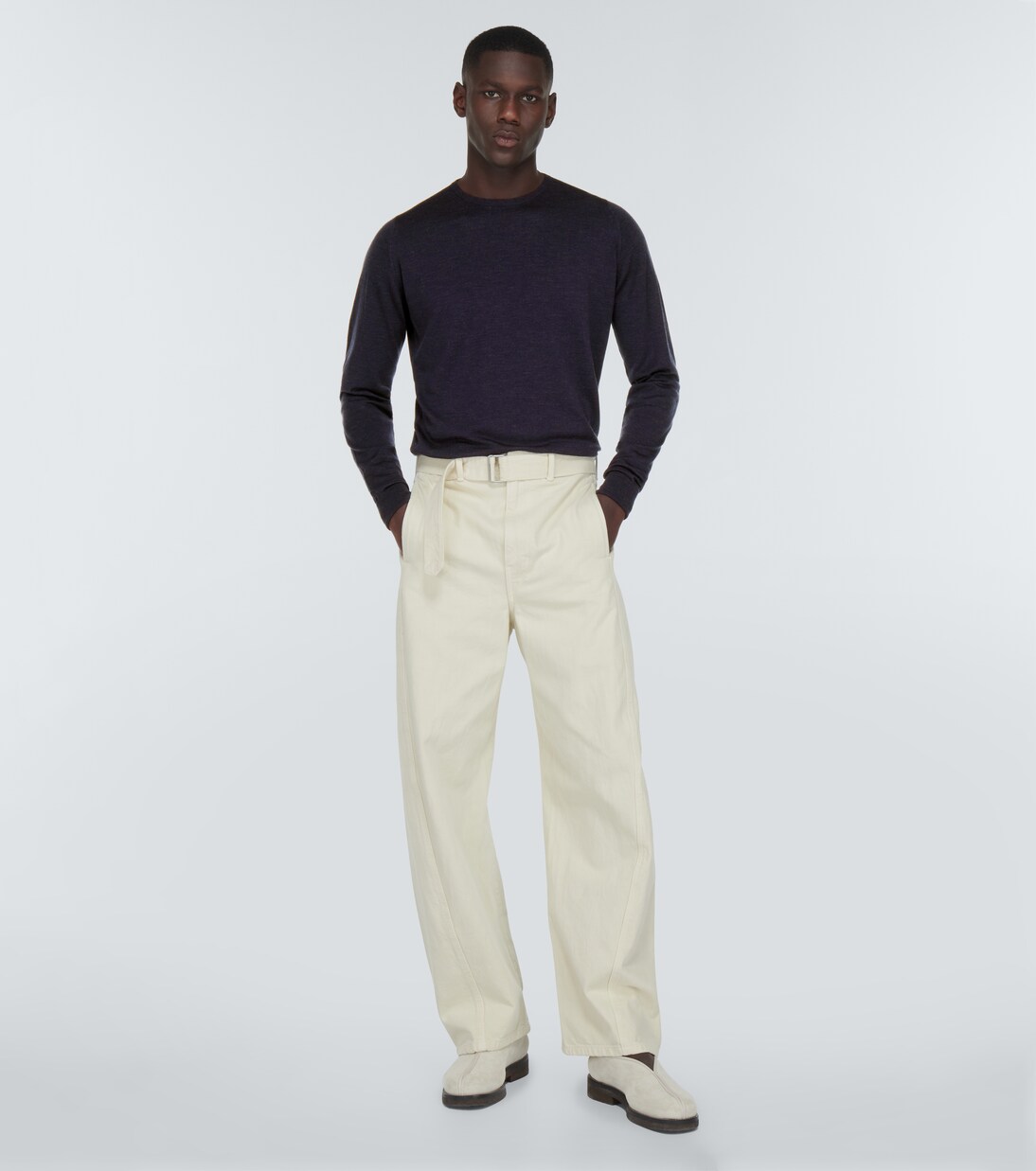 Pullover Marcus aus Wolle in Grau - John Smedley | Mytheresa