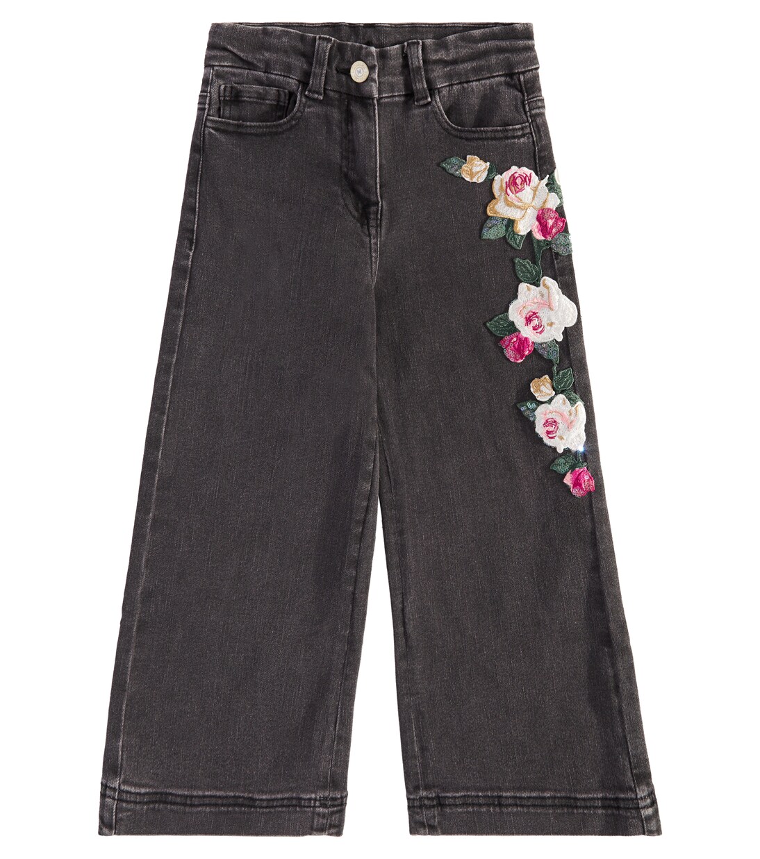Floral Wide Leg JeansFloral Wide Leg Jeans main image 1
