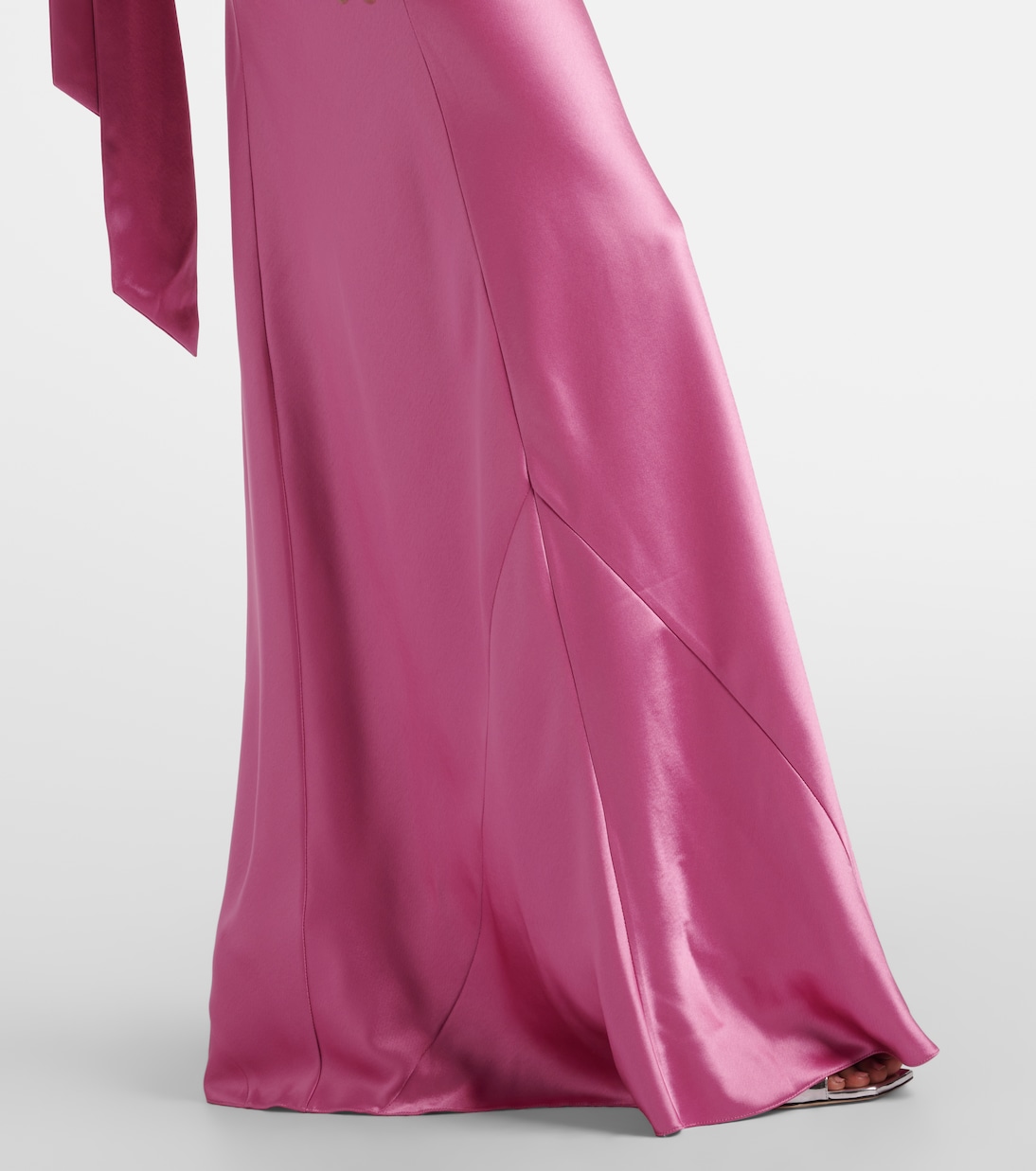 Pandora satin maxi dress in pink Galvan Mytheresa