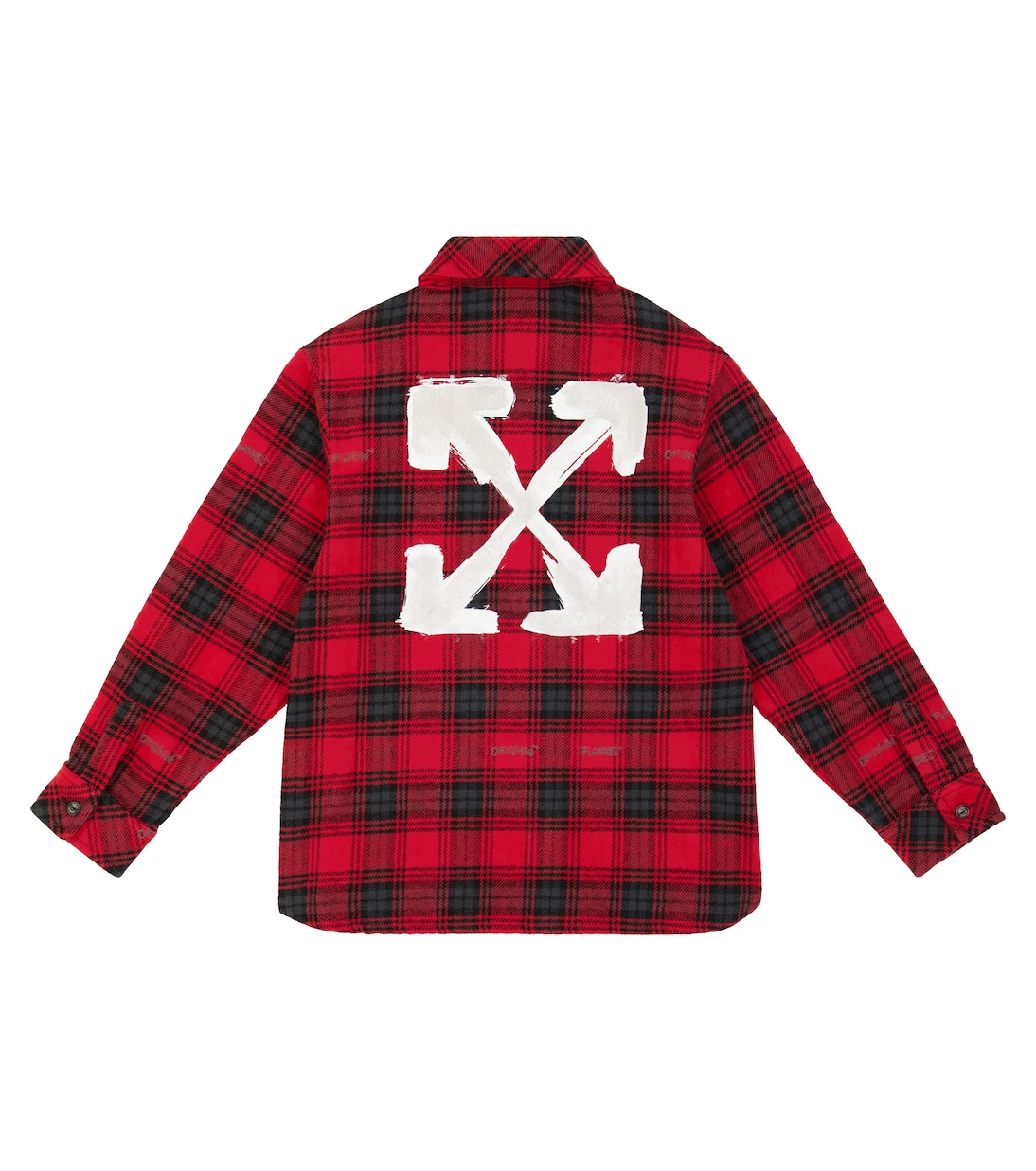 Logo checked cotton-blend shirt | Off-White Kids