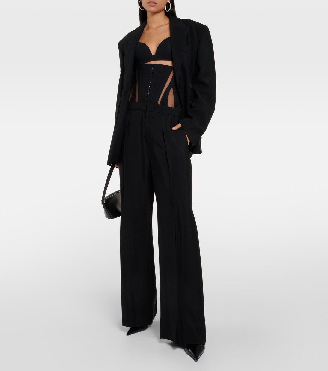 Mugler Red Blazer with Belt main image 1