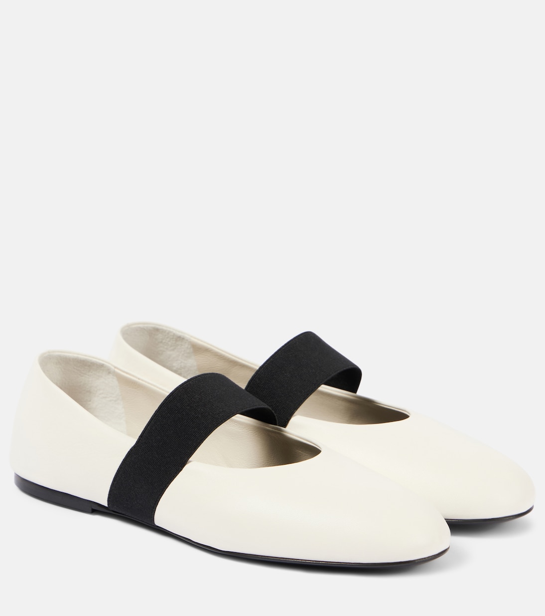 Logo leather ballet flats Flat shoes
