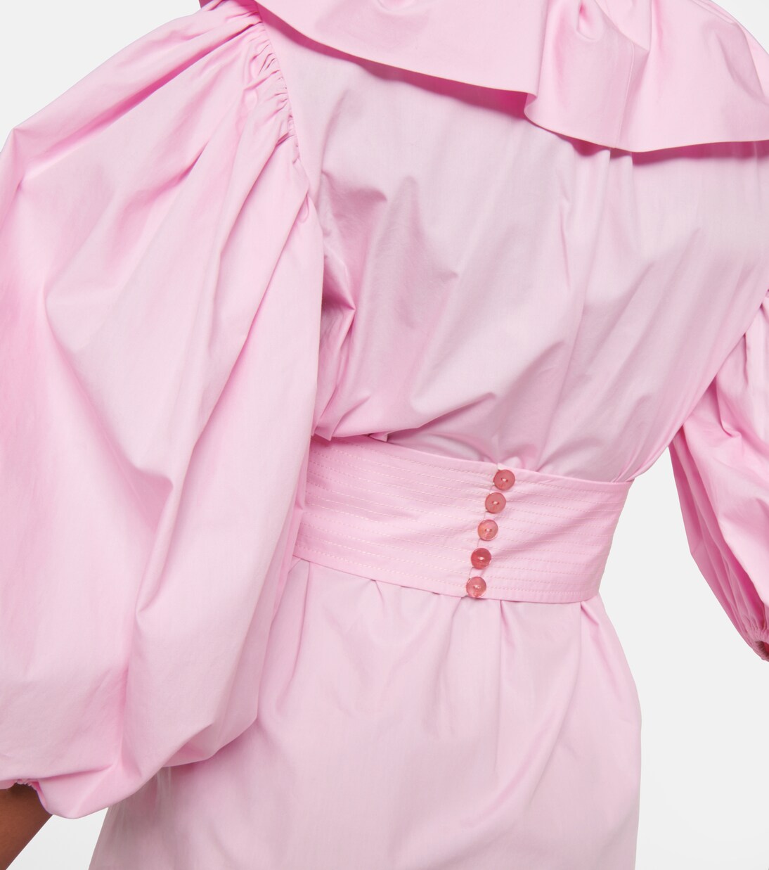 The Ngora pink puff sleeve Dress
