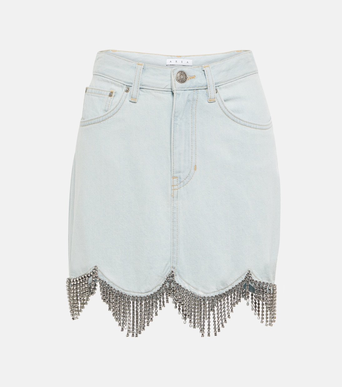 Verzierter Jeansrock in Blau - Area | Mytheresa