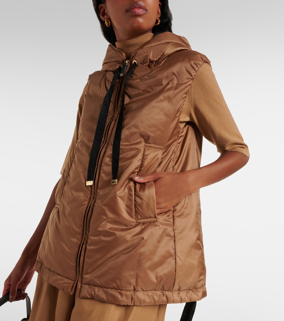 Greengo technical vest in brown Max Mara Mytheresa
