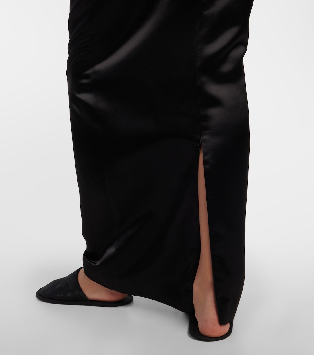 Gertrude Ribbed Maxi Skirt Black
