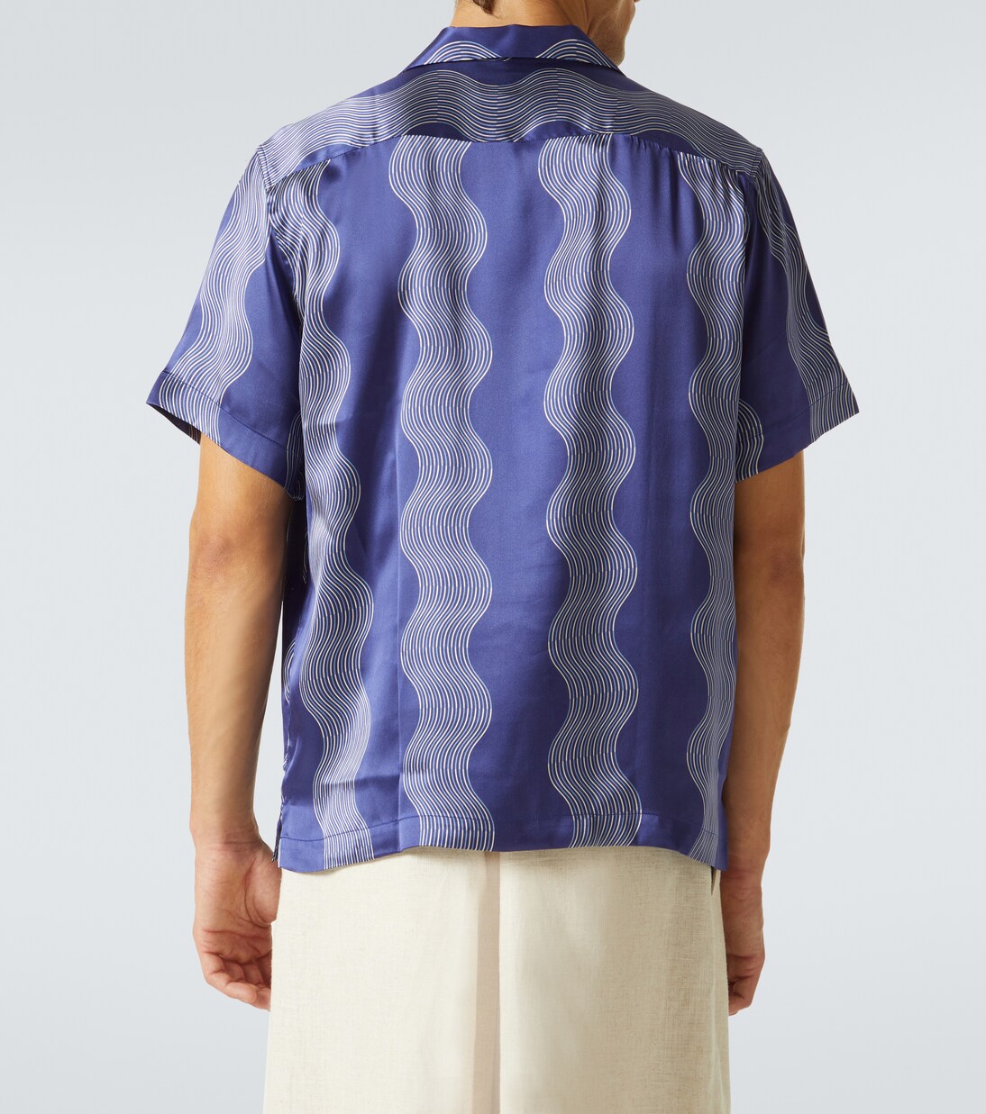 Printed Bowling Shirt in Silk