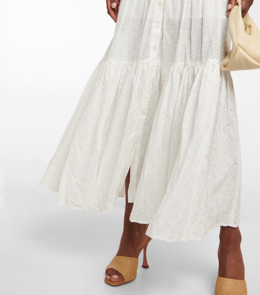 Robe longue Alondra en coton brodé | Veronica Beard