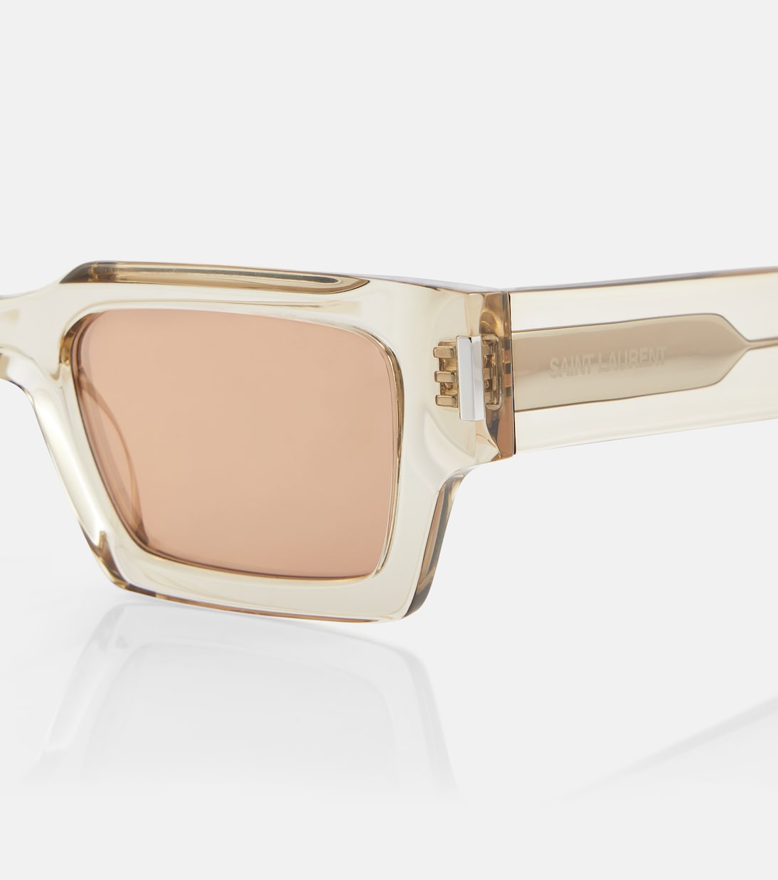 Eckige Sonnenbrille SL 572 in Beige - Saint Laurent | Mytheresa
