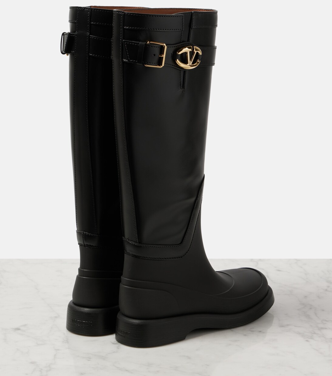 Stiefel VLogo Bold aus Leder in Schwarz - Valentino Garavani 