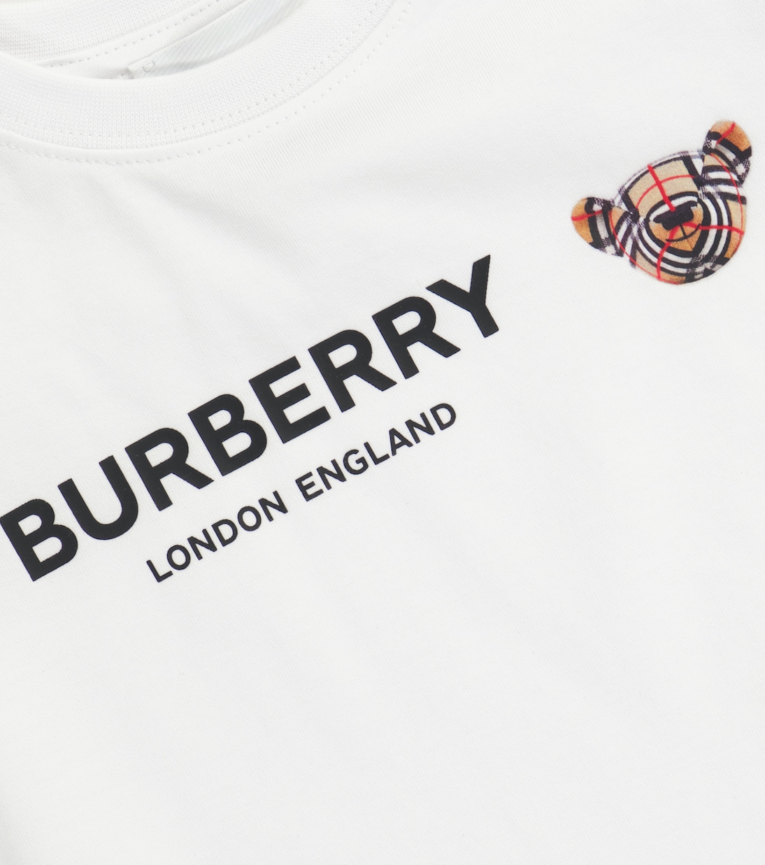 Baby printed cotton T-shirt in white - Burberry Kids | Mytheresa