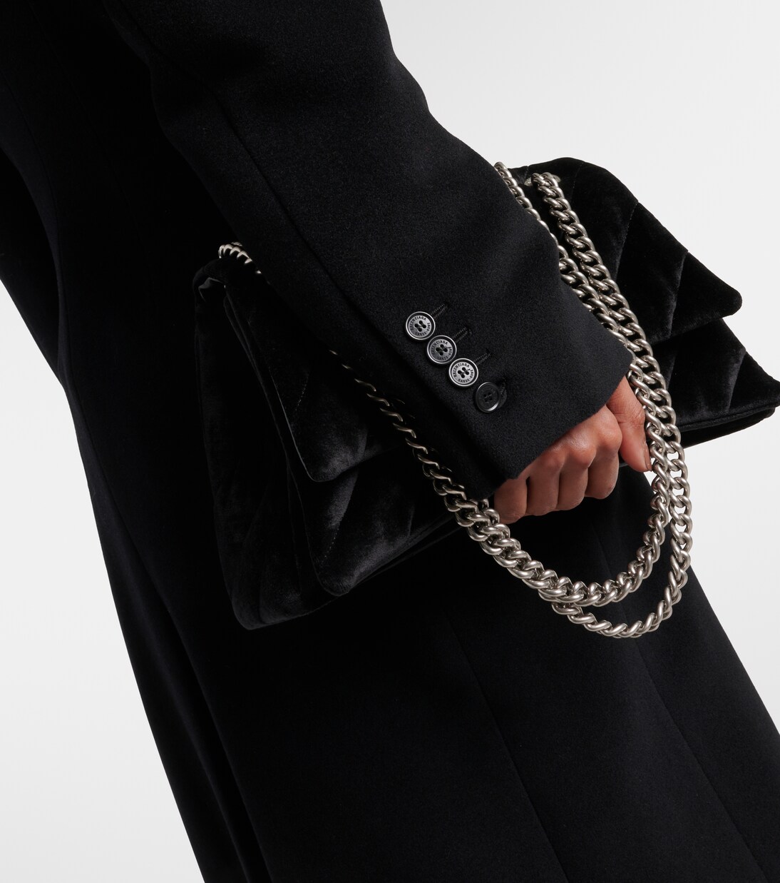Balenciaga Black Wool Jackets And Coat