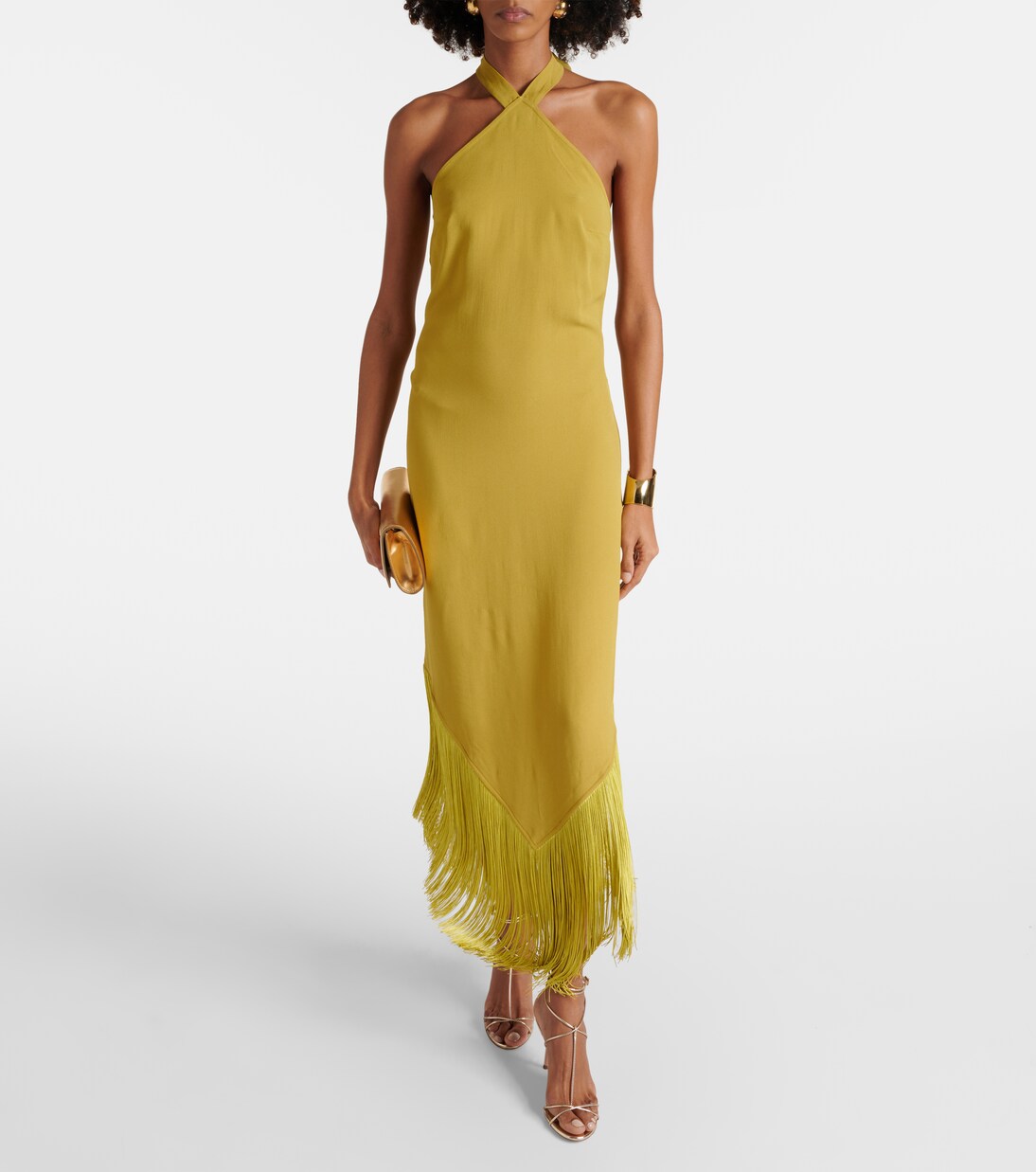 Midikleid Nina aus Crêpe in Grün - Taller Marmo | Mytheresa