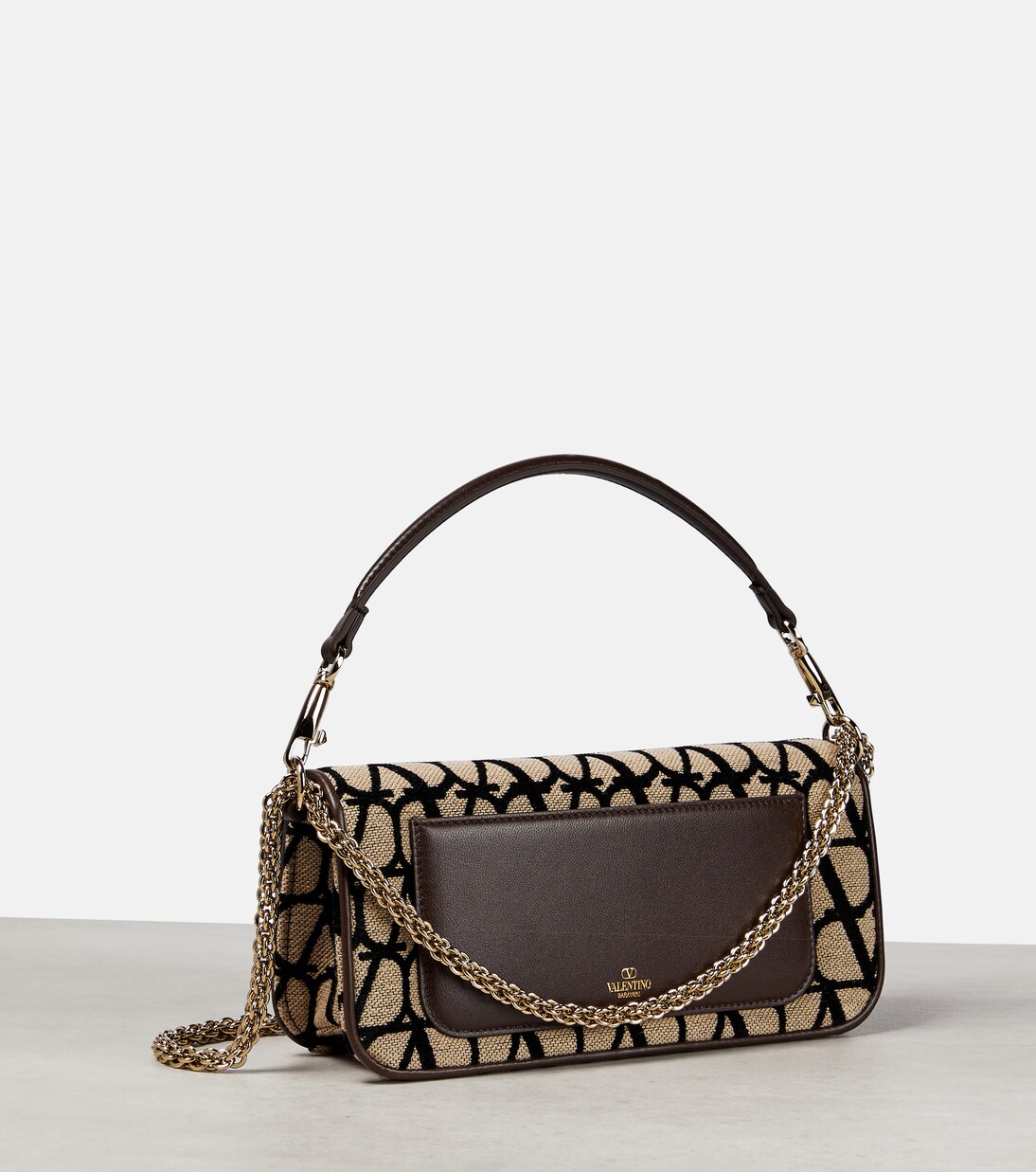 Schultertasche Locò Toile Iconographe in Beige - Valentino 