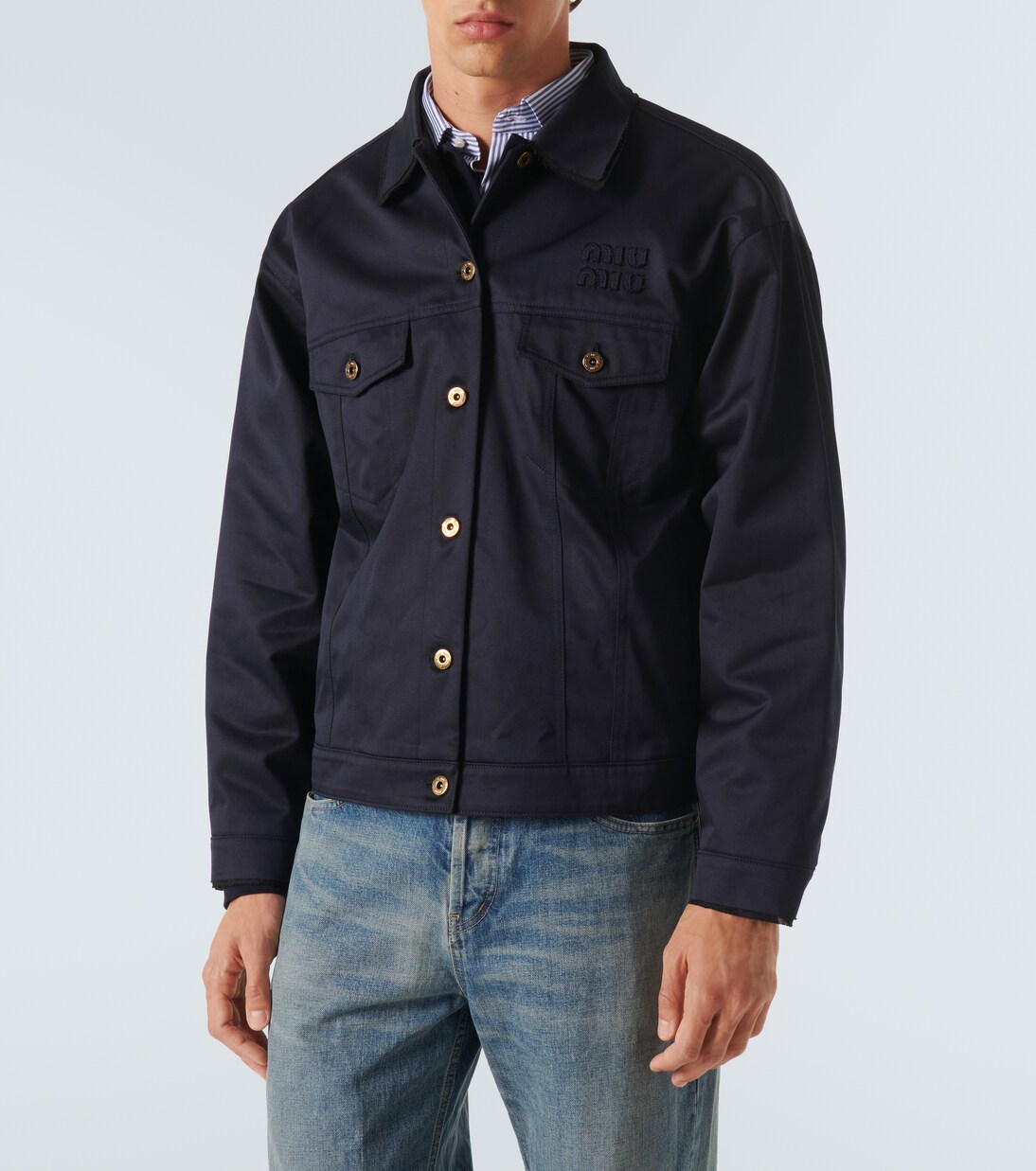 Blouson aus Baumwolle in Blau - Miu Miu | Mytheresa 