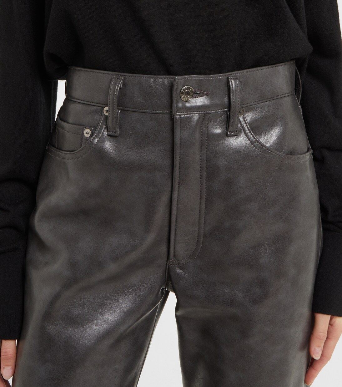 Kelly high-rise pants in black - Agolde | Mytheresa