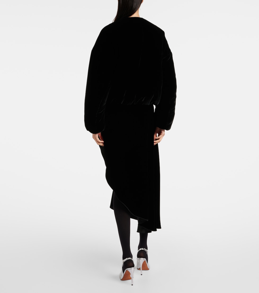 Velvet bomber jacket in black - Alaia | Mytheresa