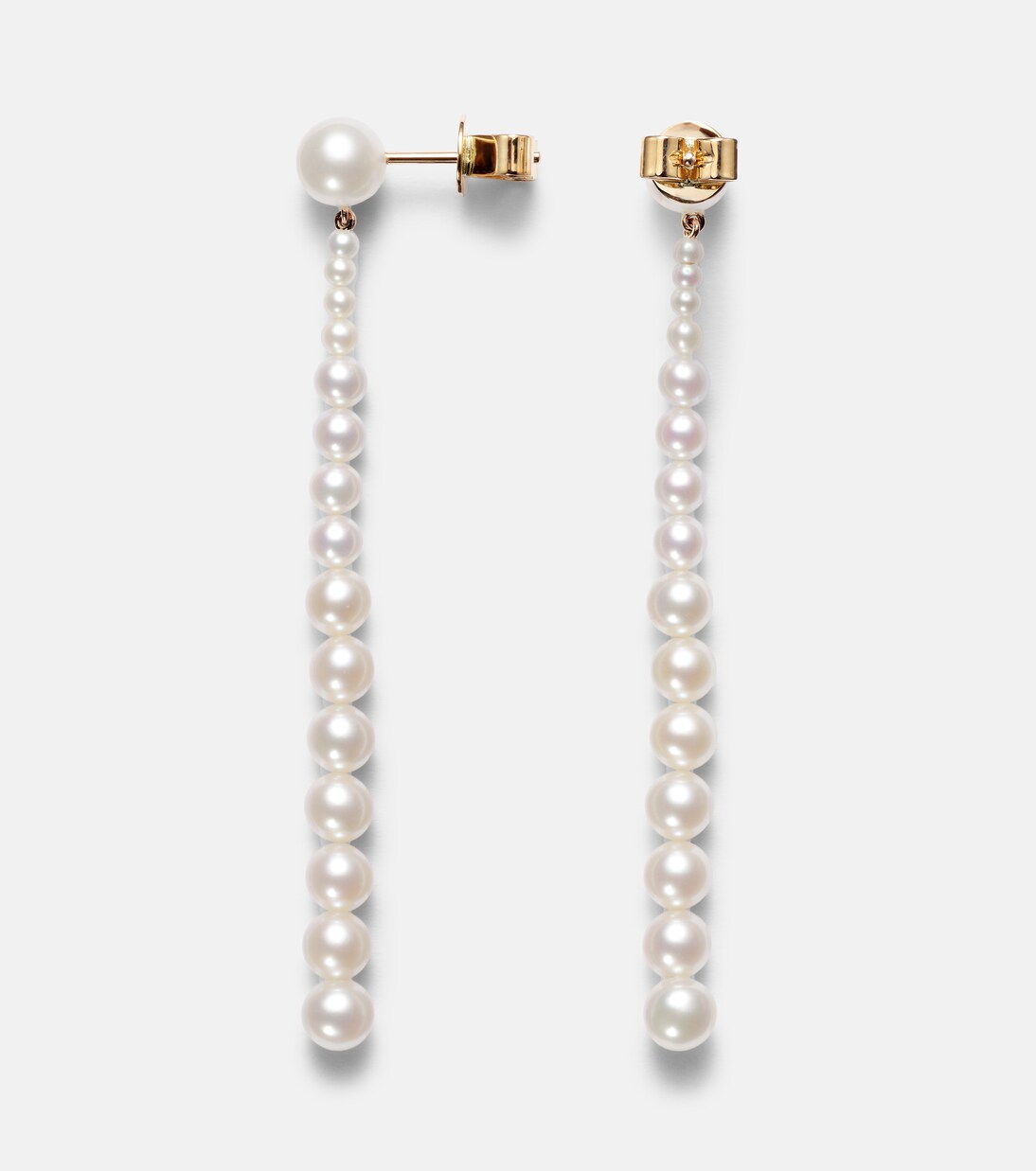 Orecchini con perle naturali placcati oro 18 carati, gioielli
