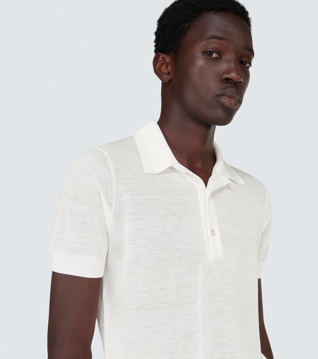 cotton and silk polo shirt