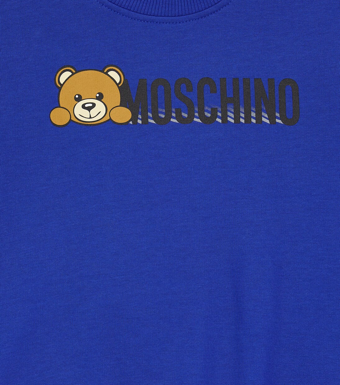 Bedrucktes Sweatshirt aus Baumwolle in Blau - Moschino Kids 